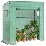 Outsunny Tomatengew&auml;chshaus Foliengew&auml;chshaus mit Rolltor Netzfenster...