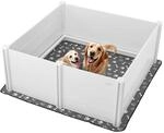 VEVOR Wurfkiste f&uuml;r Hunde, 1520x1520x610 mm, Welpenlaufstall aus Kunststoff-PVC mit