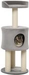 PawHut Kratzbaum f&uuml;r Katzen, Sisal, Natur, Kletterbaum, H&ouml;he 103 cm,...