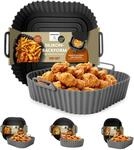 GOURMETmaxx BY KITCHBO Silikon-Backform 2er Set quadratisch 20x20cm, 5cm H&ouml;he...