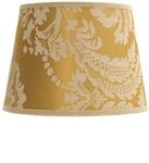 Lampenschirm E14 &Oslash;19,5cm aus Stoff gold-braun floral Blumenmuster konisch f&uuml;r