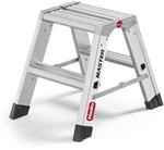 Hailo Master D80 Aluminium Doppelstufen-Trittleiter &ndash; beidseitig begehbare