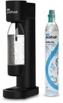 PUSHAIR Wassersprudler Dafi schwarzer Syphon + CO2-Kartusche + 0,7 l Flasche -