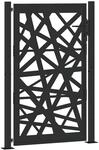 vidaXL Gartentor Schwarz 100x150 cm Stahl Leichtes Design