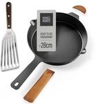 Moritz & Moritz Gusseisenpfanne Induktion 28 cm - Voreingebrannte Antihaft...