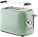 EMERIO Toaster Retro Style | 800 Watt | 2 Scheiben | 7 einstellbare Br&auml;unungsgrade 