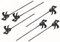 Vago-Tools 6x Einhandzwinge 900mm Leimzwinge Schnellspannzwinge, Schwarz