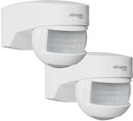 Oktaplex Lea 2er Set Outdoor Bewegungsmelder Aussen IP54 PIR-Sensor 180 Grad 12m