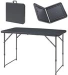 [en.casa] H&ouml;henverstellbarer Klapptisch Adelfia Gartentisch klappbarer...