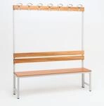 Szagato Garderobenbank 1-seitig mit Haken - Umkleidebank, Garderobe mit...