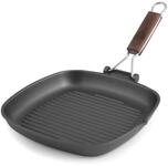 Risoli saporella Grillpfanne antihaft, Aluminium, schwarz, 25 x 26 x 5 cm