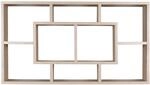 FineBuy Wandregal Paola Sonoma 85 x 47,5 x 16 cm MDF-Holz H&auml;ngeregal modern,...