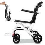 Bueuwe rollstuhl faltbar leicht, Aluminium,Transitrollstuhl faltbar leicht, rollator