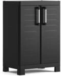 Keter Detroit, niedrig Kunststoffschrank, Kunststoff, schwarz, 65 x 45 x 97 cm