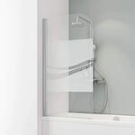Schulte D1650 Duschwand Komfort, 80 x 140 cm, 5 mm Sicherheitsglas Liane, Fixil