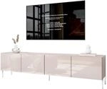 Lookway Moderner wandh&auml;ngender TV-Schrank in Kaschmir Hochglanz, optional mit