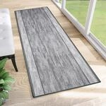 TAPISO Anti Rutsch Teppich L&auml;ufer rutschfest Br&uuml;cke Meterware Modern Grau...