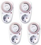 4-Pack ELRO TI1500 Mechanische Zeitschaltuhr | Kompakt |15 Minuten Schaltzeit | Bis
