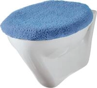 Erwin M&uuml;ller WC-Deckelbezug mit Schn&uuml;rung Korfu blau Gr&ouml;&szlig;e 47x50 cm - flauschig,