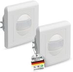 Oktaplex Ela 2er Set Bewegungsmelder Unterputz 160&deg; Infrarot-Sensor 9m...