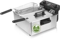 EMERIO 2x 3.0L &Ouml;l-Fritteuse mit Kaltzonen Technologie | Doppelkammer | Thermostat 
