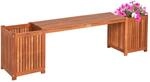 Spetebo Akazien Sitzbank mit integriertem Blumenkasten - 150 x 40 cm -...