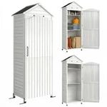 Outsunny Gartenschrank Holz extra hohe Ger&auml;teschuppen mit verstellbar Ablage