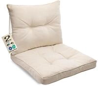 sunnypillow Polster f&uuml;r Gartenm&ouml;bel - 2er Set : Sitzkissen 50 x 50 cm +