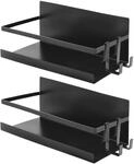 joeji's Kitchen 2er Gew&uuml;rzregal Magnetisch - K&uuml;hlschrank Backofen Magnet Regal -