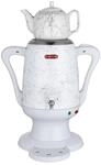 Caytime Samowar 3,5 L Semaver Edelstahl &ndash; Teekocher mit wei&szlig;er