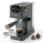 briebe Nordic Kaffeemaschine 20 Bar Kompatibel Nespresso-Kapseln und Kaffeemehl,