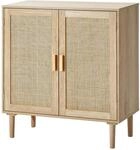 VEVOR Rattanschrank Rattankommode Aufbewahrungsschrank mit 2 magnetischen T&uuml;ren &