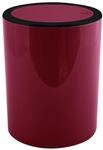 MSV - AS Kamaka 6L Berry Abfalleimer - Burgunderrot mit schwarzem Rand - 24,2 x 19 x