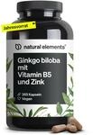 natural elements Ginkgo biloba &ndash; optimal dosiert mit 3750mg pro Kapsel (50:1