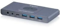 DIGITUS DS-12855 &ndash; USB-C KVM-Switch &ndash; 2 PC 1 Monitor &ndash; 3X USB-A, 1x Typ-C...