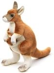 Uni-Toys - K&auml;nguru mit Baby (angen&auml;ht), stehend - 23 cm (H&ouml;he) - Pl&uuml;schtier,