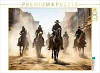 CALVENDO Puzzle Ankunft der Reiter im Wilden Westen | 1000 Teile Lege-Gr&ouml;&szlig;e...
