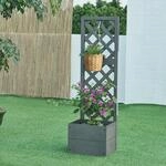 [en.casa] Blumenkasten mit Rankgitter Amstelveen Pflanzkasten mit Spalier 135 x...