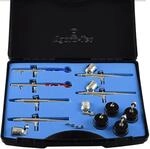 Agora-Tec&reg; Airbrush Pistolen-Set AT-AS-01 15-TLG. 6 Pistolen | 6 Pistolen, D&uuml;sen