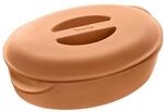 Berndes b.terra Ton-Br&auml;ter mit Deckel 38x25 cm &ndash; 6 Liter &ndash; Handgefertigt...