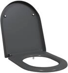 vidaXL Toilettensitz Anthrazit 49 x 36 x 4 cm Duroplast