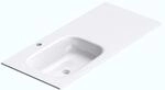 doporro Waschbecken Mineralguss Einbauwaschbecken 100x48x14cm Waschtisch...
