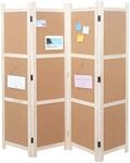 Mendler Paravent HWC-G52, Raumteiler Trennwand Sichtschutz, Pinnwand Kork -...