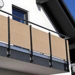 NYVI Polyrattan Balkon Sichtschutz Privafence 100x300 cm Beige -...