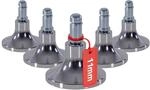hjh OFFICE 5X Bodengleiter B&uuml;rostuhl Stand C, 11 mm Stiftdurchmesser,...