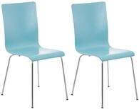 CLP 2er-Set Wartezimmerstuhl Pepe mit ergonomisch geformten Holzsitz und