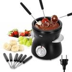 ADE elektrisches Schokofondue 250 ml mit 6 Spie&szlig;en | Temperierger&auml;t zum...