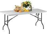 Saro Klapptisch &ndash; Kunststoff/Stahl &ndash; 183&times;76 cm &ndash; Klappbare Platte & Beine &ndash;