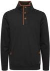 Blend BHAchlias Herren Troyer Sweatpullover mit Stehkragen Kn&ouml;pfen und Taschen,