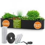 TTL GARDEN 240x80x45cm Elegance L Metall Hochbeet Anthrazit - Stahl rostfrei...